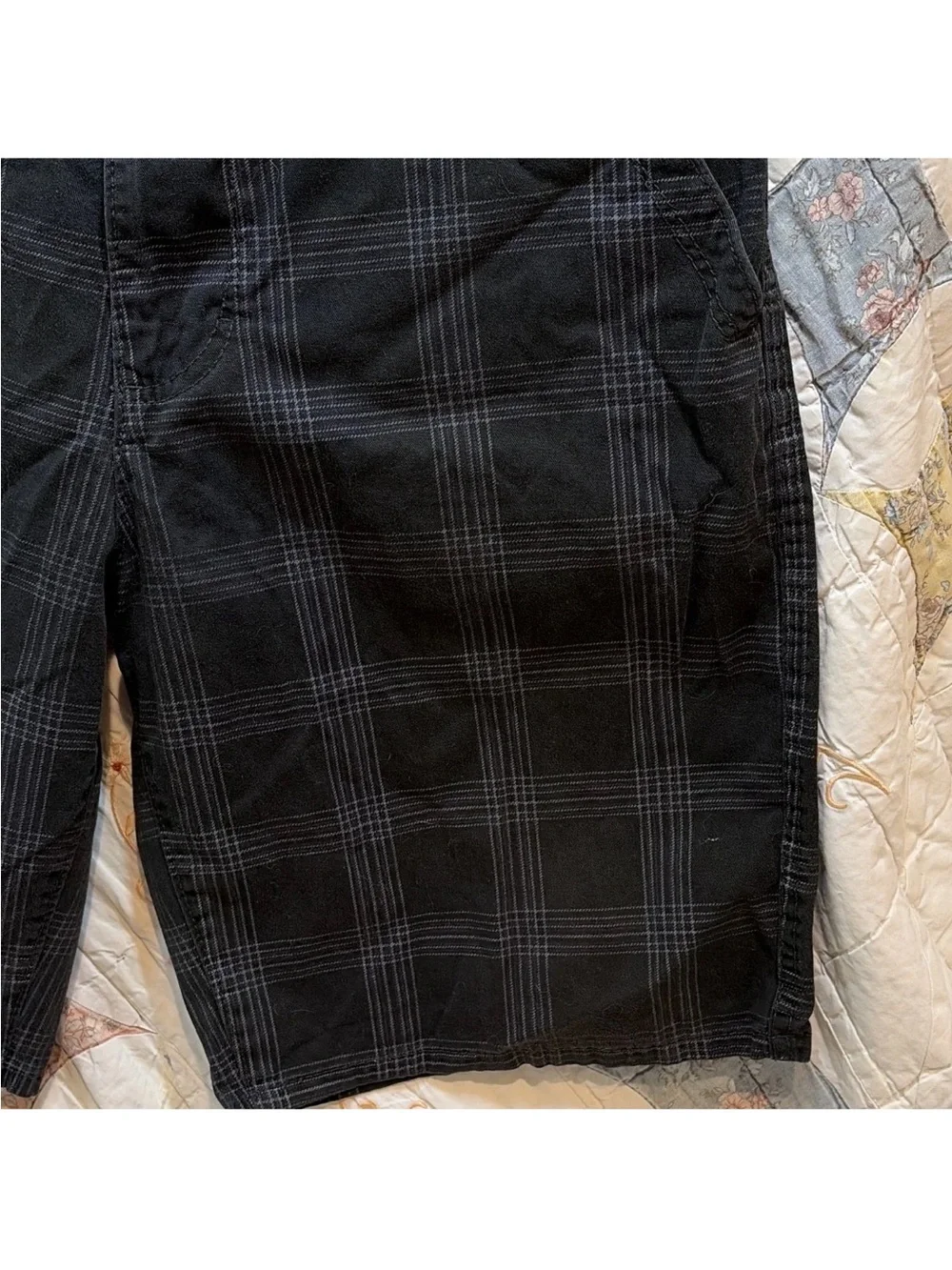 Vintage Op Ocean Pacific Plaid Shorts • Purple Pinstripe Skater Mens 32